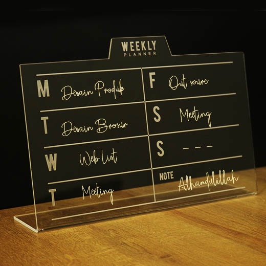 

akrilik planner / planner acrylic / to do list / agenda akrilik / to do list acrylic