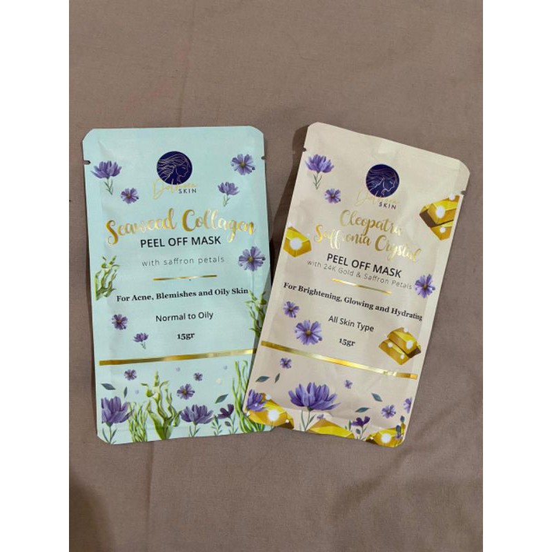 (READY) Cleopatra Saffronia Crystal peel off mask by delmora skin