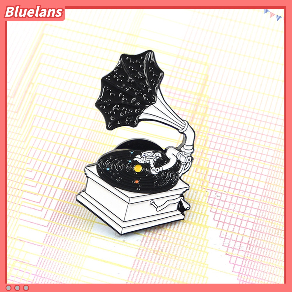 Bros Pin Enamel Desain Kartun Gramophone Gaya Retro Untuk Pria Dan Wanita