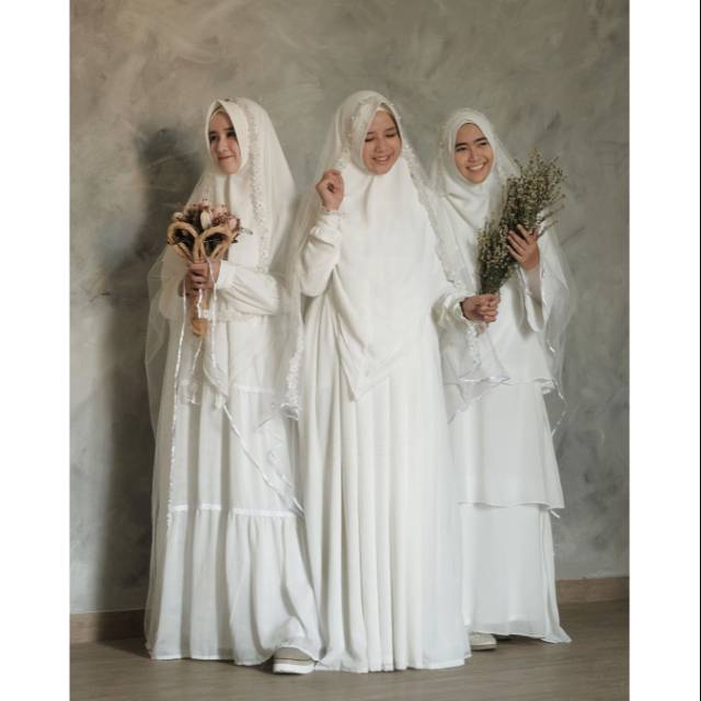 GAMIS SET AKAD BY HIJAB  ALILA  GAMIS WALIMAH Gaun Nikah 