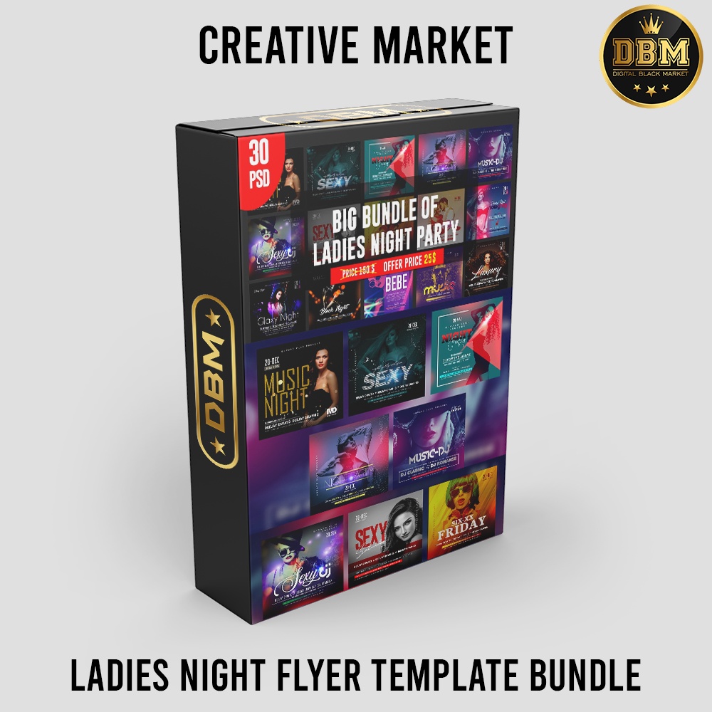 Ladies Night Flyer Template Bundle - Photoshop