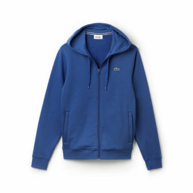 zipper hoodie lacoste blue royal