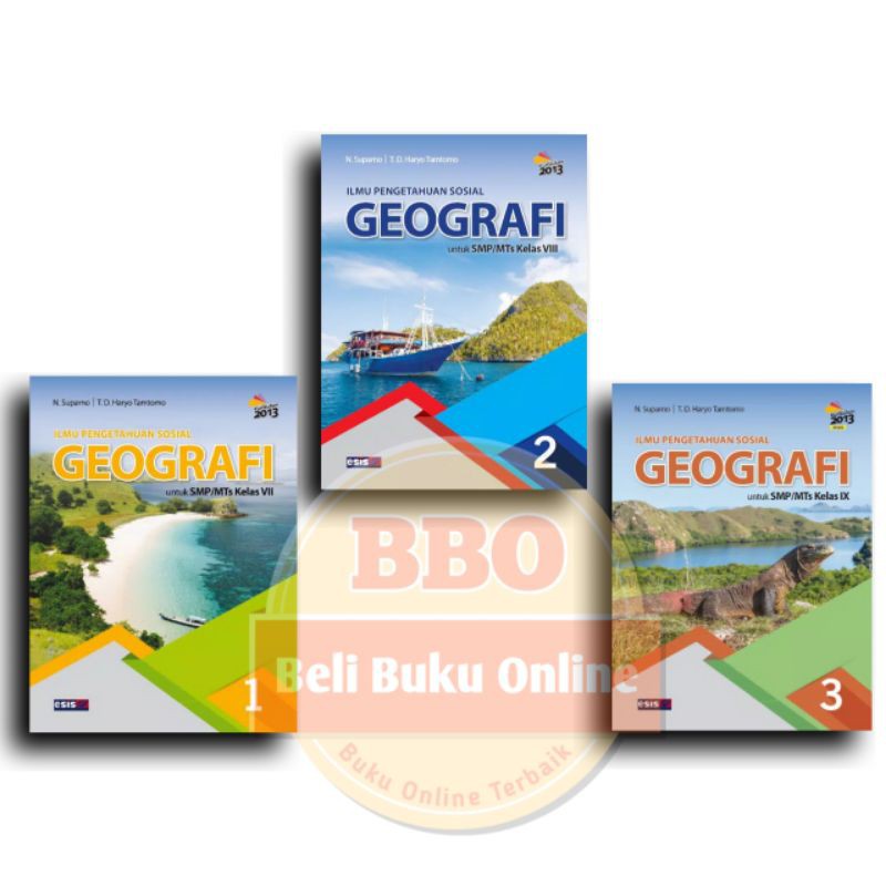 IPS GEOGRAFI SMP/MTS KELAS 7 8 9/VII VIII IX PENERBIT ERLANGGA, N. SUPARNO