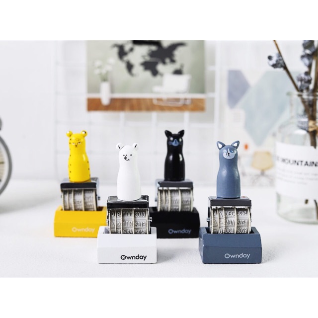 

Animal Date Stamp With Stand / Stempel Hewan