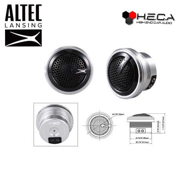 TWEETER ALTEC LANSING AL‐PT25 PIERCE SERIES AUDIO MOBIL TWITER SPEAKER DASHBOARD - AUDIO & VIDEO MO-