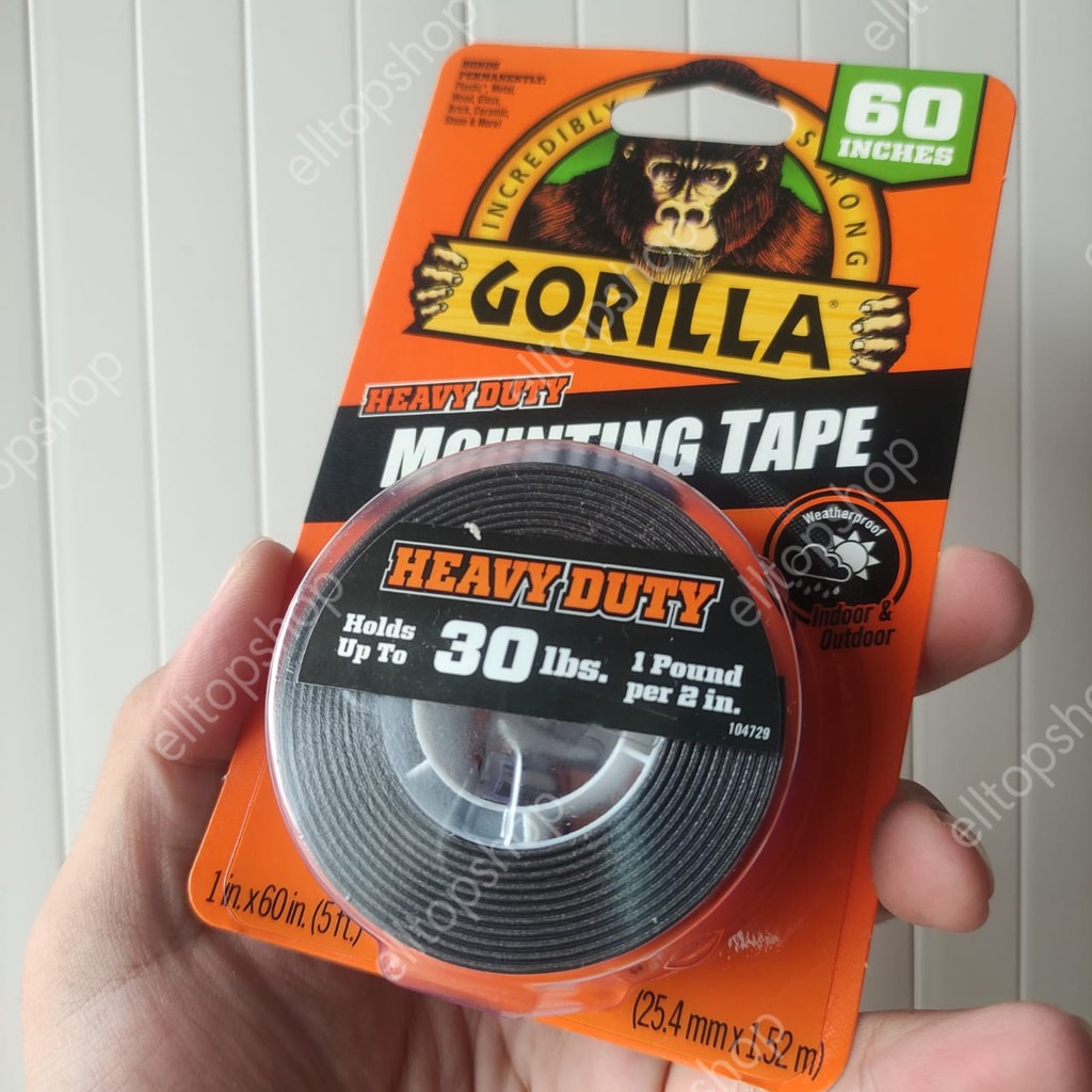 

DOUBLE TAPE KAYU KACA KERAMIK BATU HEAVY DUTY GORILLA 2.5 CM