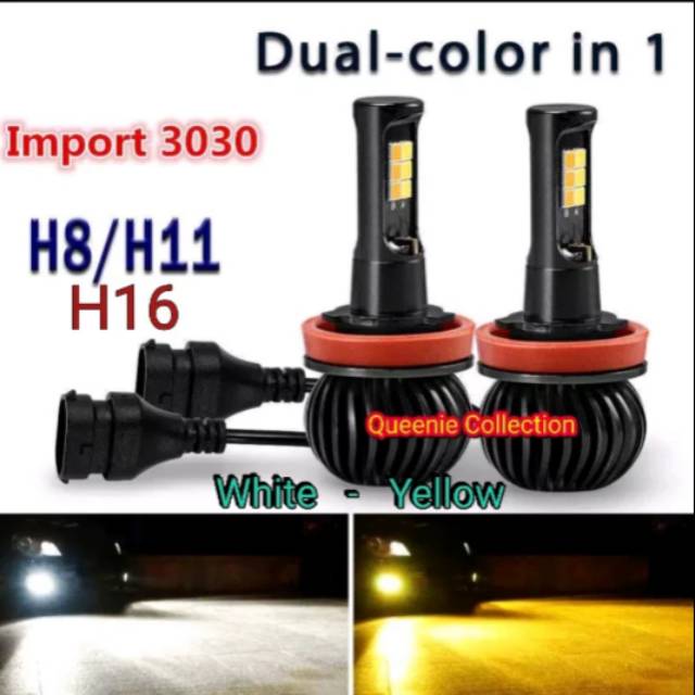 LED H8.H11.H16 DUAL COLOR Putih- Kuning