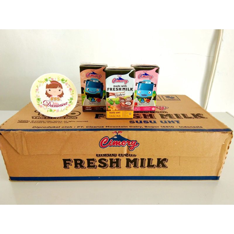 

.kartonan susu uht Cimory fresh milk 125 ml tayo chocolate storberi dll isi 40 pcs ( ds bgr )