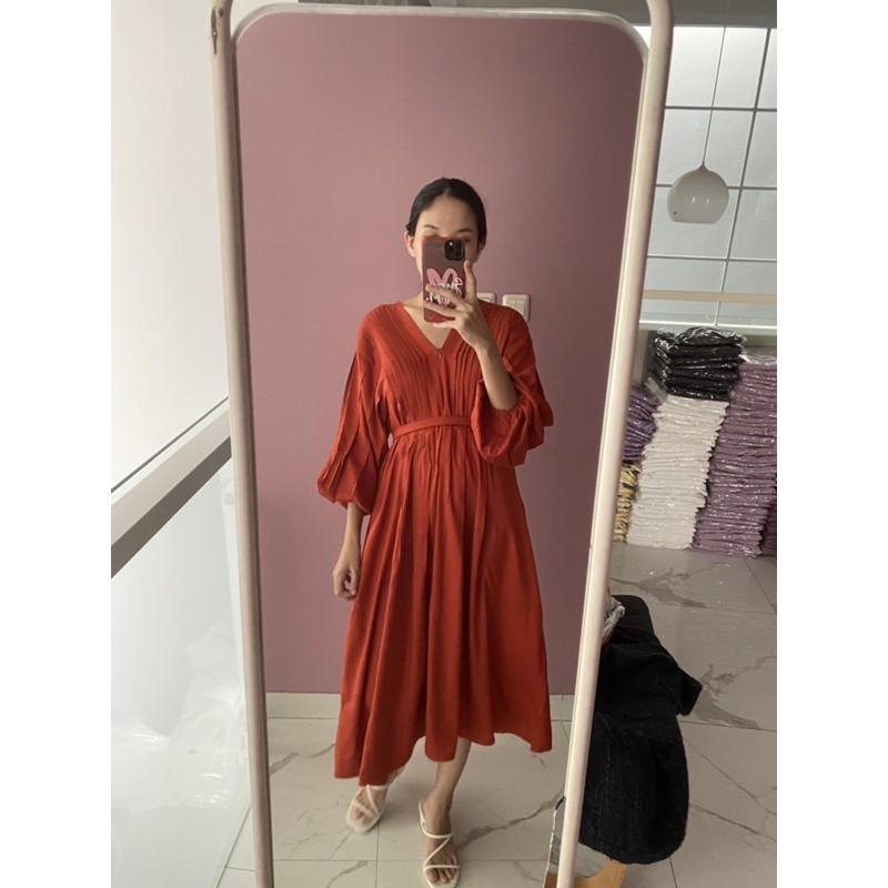 NABO - Kufnat Midi Dress (Dress Midi Bahan Rayon)