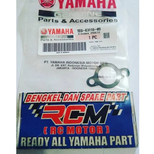 GASKET PERPAK PAKING POMPA OLI RX KING TUA LAMA OLD NEW SAMA ORI ORIGINAL YAMAHA 1EG-E3116-09