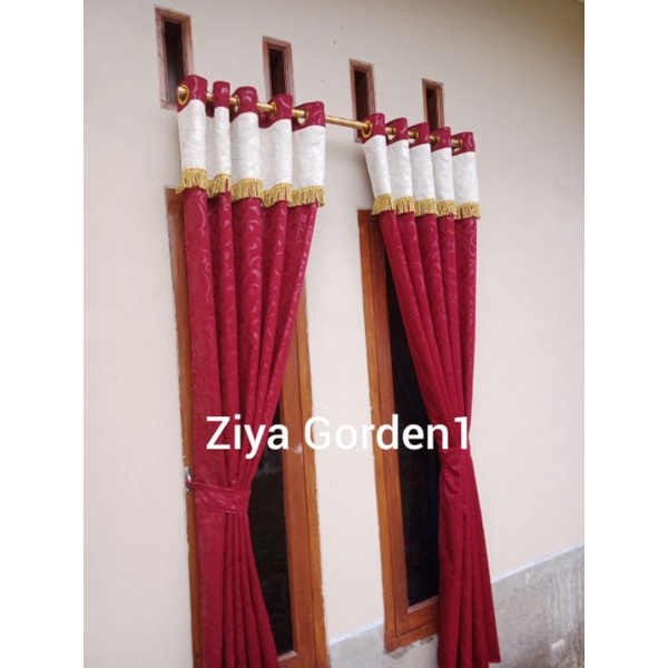 KORDEN JENDELA HORDENG JENDELA GORDEN JENDELA GORDEN PONI RUMBAI MOTIF EMBOS