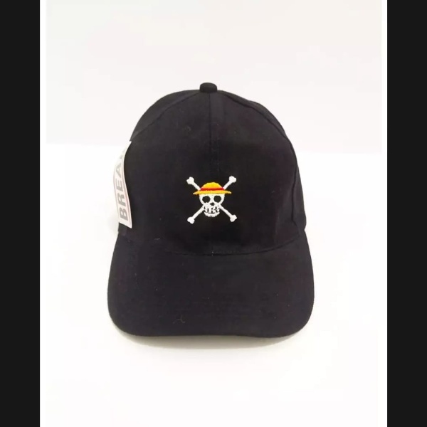 Topi Baseball Hat Motif One Piece Tengkorak Pria Wanita Premium Clip Besi.