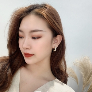 Anting Tusuk Gantung Bahan Sterling Silver 925 Hias Opal Gaya Korea Untuk Wanita