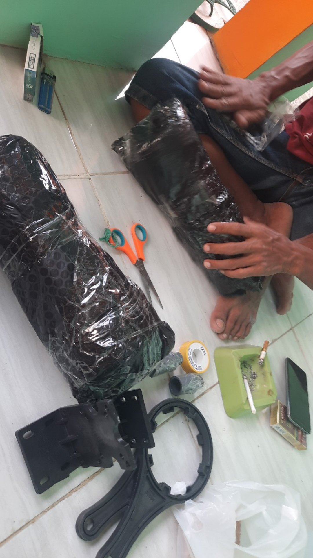 Penjernih Air Filter Air 2 Tabung Housing Nanotec 10 Drat 1/2 Atau 3/4 Bening