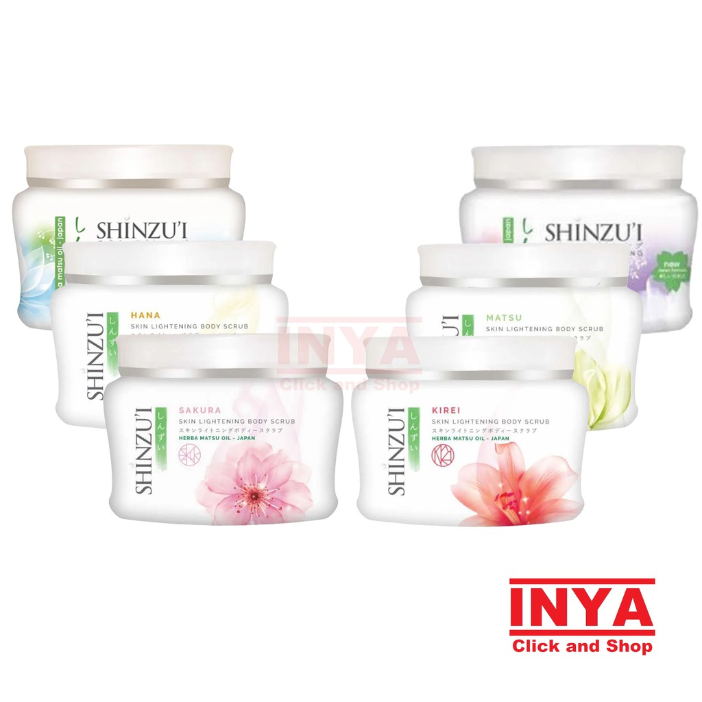 SHINZUI SKIN LIGHTENING BODY SCRUB &amp; HERBA MATSU OIL 200gr