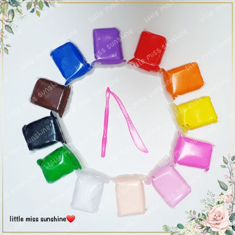 Art Polymer Clay Set 12 warna Polimair Edukasi Anak Mainan Bentuk Berbagai Jenis Bisa Dibentuk Kerajinan Tangan Kesenian Sekolah Craft Scrap Book Lukisan Unik Art Jiwa Seni Rupa Grosir Termurah Terlaris Little MIss Sunshine Malang