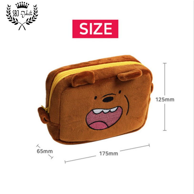 Tas Multifungsi Kartun / Travel Organizer / Tas Kosmetik We Bare Bear