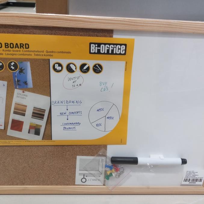 

(COD) Bi silque papan kombinasi 40x30cm /papan tulis + cork board TERBAIK Kode 550