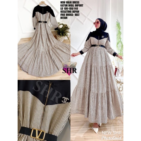 NEW READY MAXI DRESS ORI BY SHR/MAXI DRESS PREMIUM BY SHR/GAMIS ORI SHR