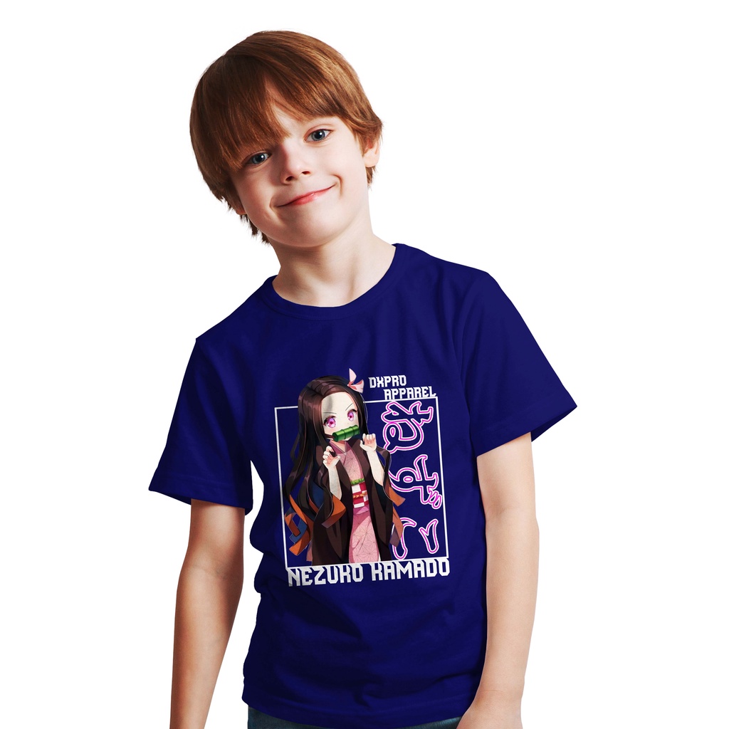 BAJU KAOS T-SHIRT ANAK ANIME NEZUKO KAMADO CUTE DEMON SLAYER TERBARU