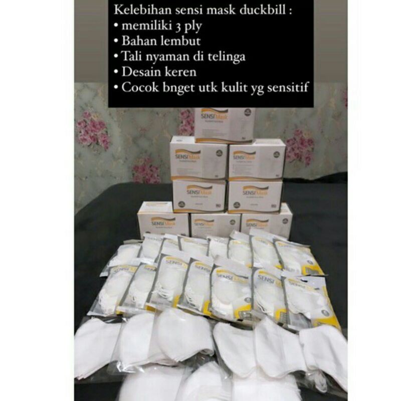 Masker Sensi Duckbill Repack ORI ada embos SENSI