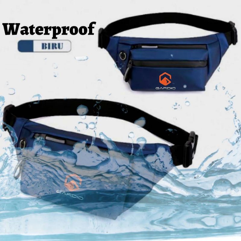 WAISTBAG PRIA WATERPROOF POUCHBAG ANTI AIR WAISTBAG DISTRO TAS SELEMPANG DISTRO TAS SLEMPANG