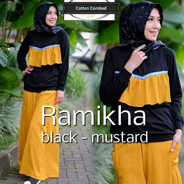 Ramikha Set wd, ONE SET, SETELAN WANITA, STELAN WANITA, baju wanita, baju gamis, dress, gamis, Baju