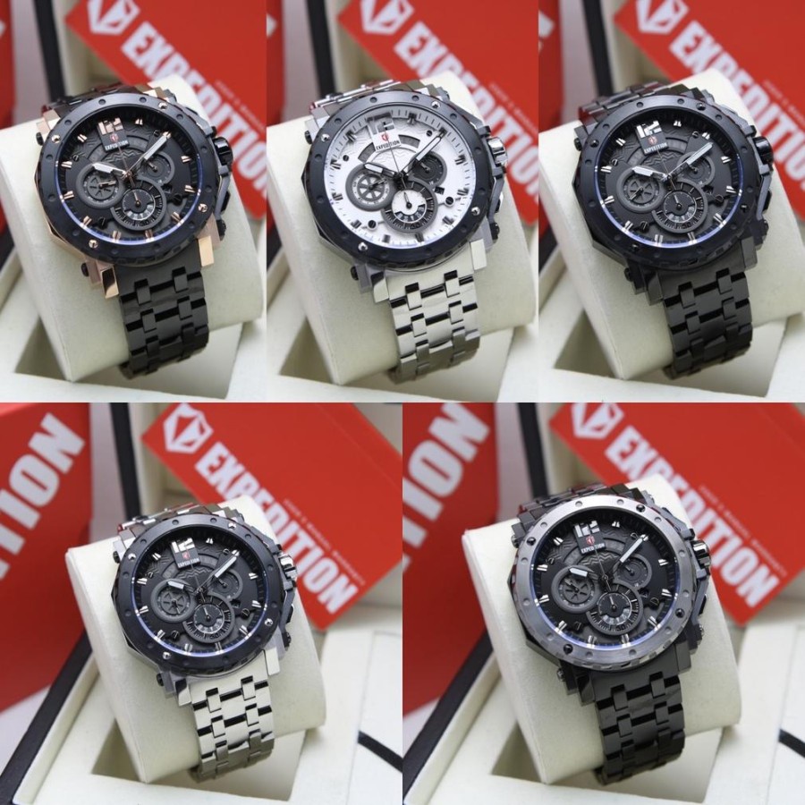 Jam Tangan Pria Expedition E6402B Sports Stainless Steel