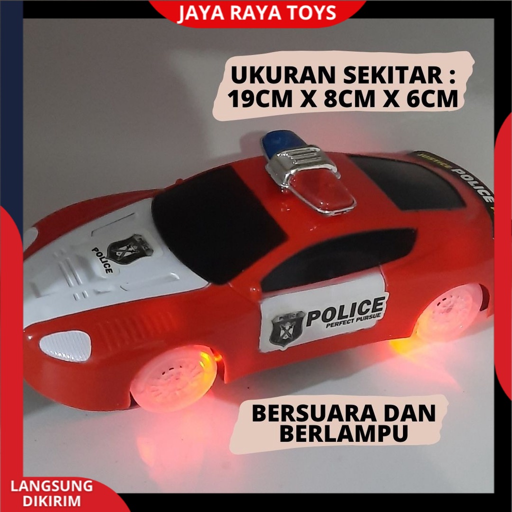 Mobil Polisi Ban Nyala Musik Lampu Police Car Mainan Anak Mobilan Polisi Baterai Bump And Go