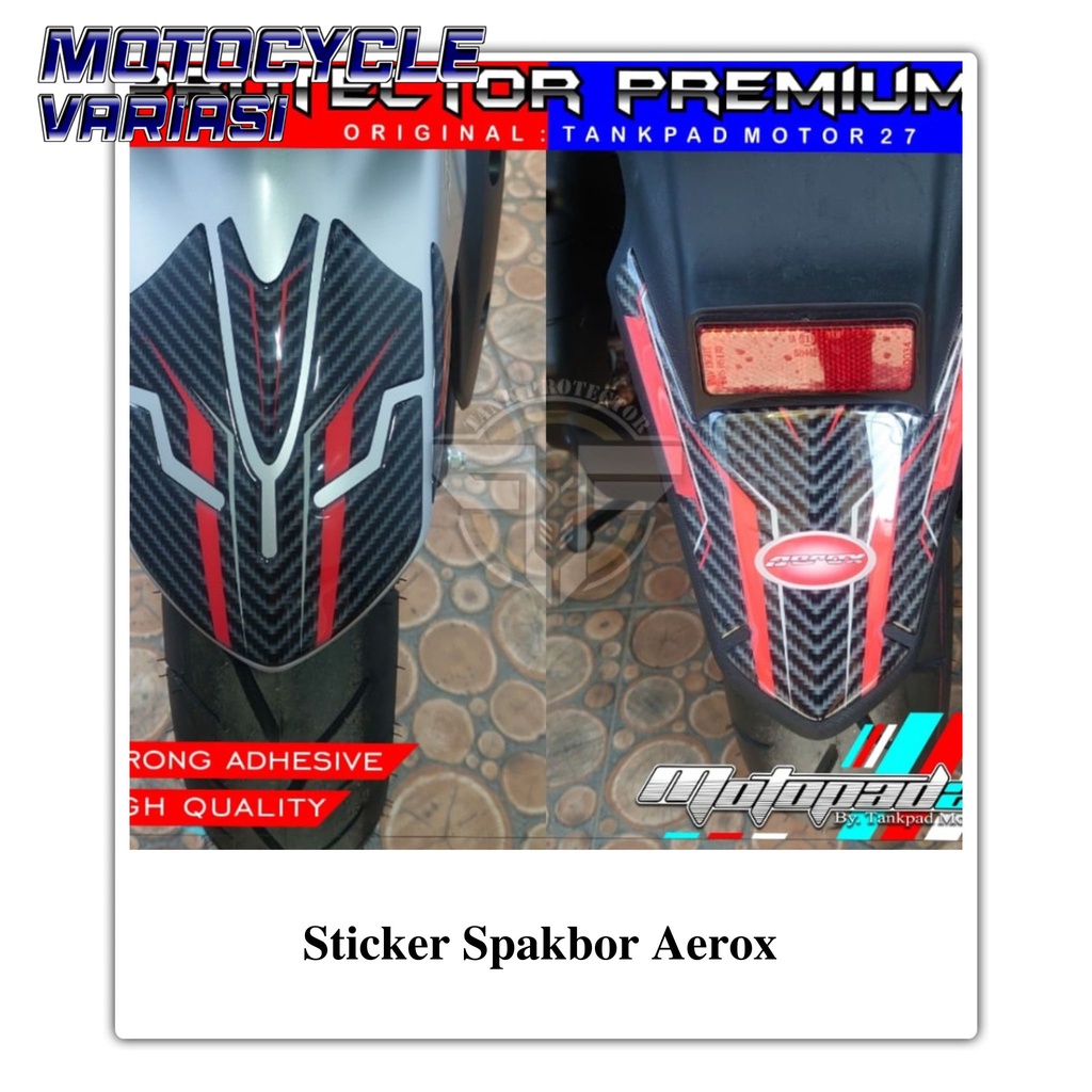 Sticker stiker Resin timbul Spakbor depan belakang Yamaha New Aerox 155 2020-Gold