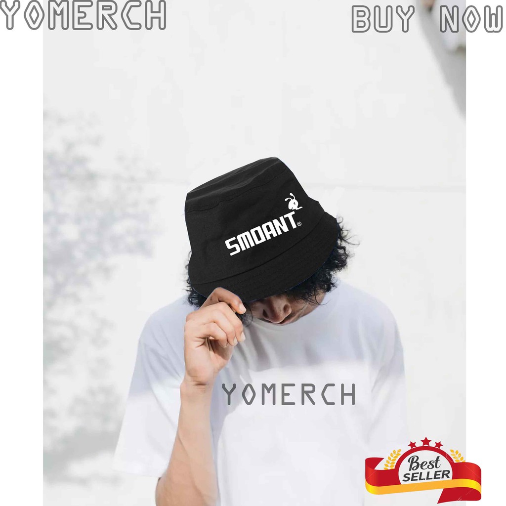 Topi Bucket SMOANT Keren Pria dan wanita polos polosan YOMERCH