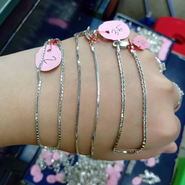 Gelang tangan fashion import silver 925 / perhiasan perak 925 berlapis emas