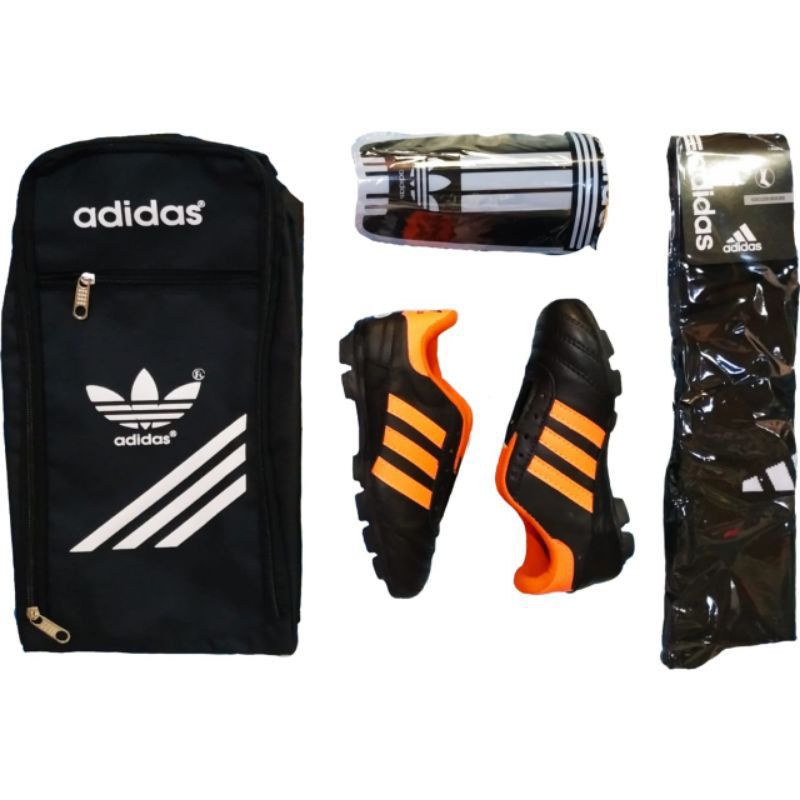 paket komplit sepatu bola anak adidas kulit terbaru bisa COD size 29,30,31,32