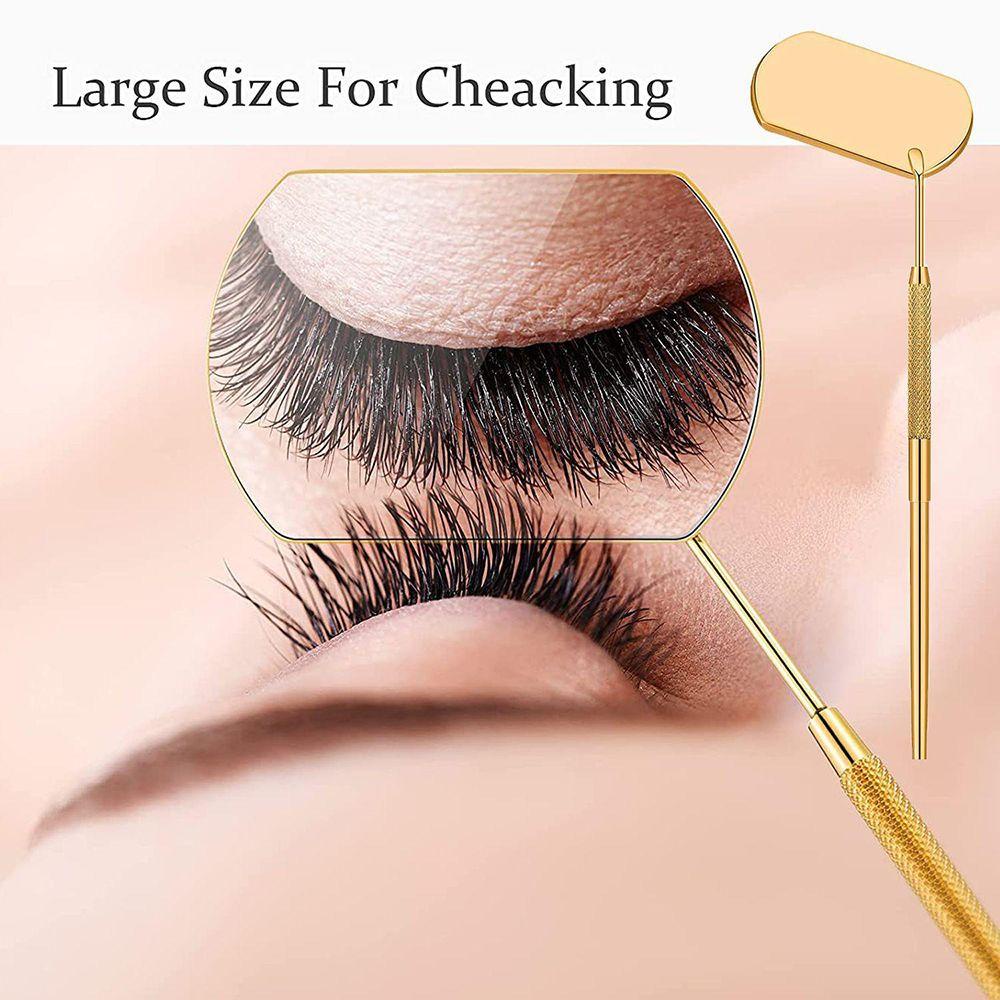 Cermin Bulu Mata Agustina Tahan Lama Multifungsi Gagang Panjang Aksesoris Makeup Alat Kecantikan Pembesar Eyelash Inspection Tools