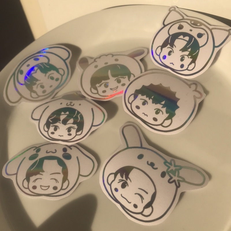 N C T x San rio Ver.1 Character reflective &amp; hologram sticker