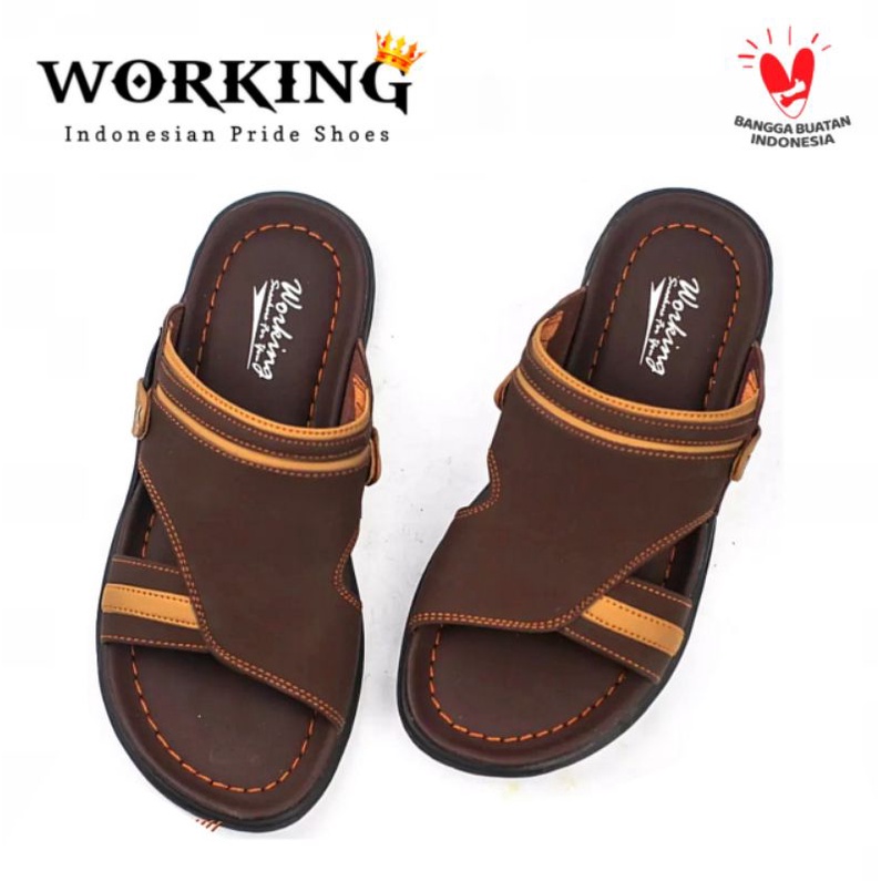 WORKING R-03 Original Sandal Pria Casual Sandal Jepit Pria Sandal Karet Pria Sendal Karet Pria Sanda
