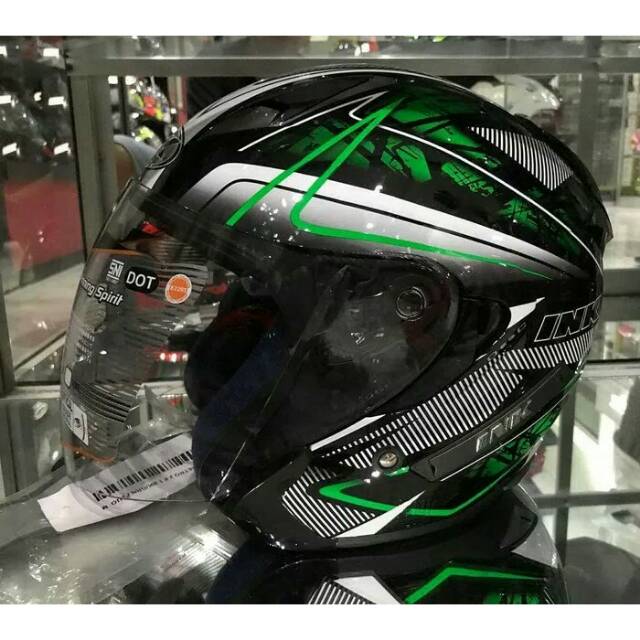 HELM INK METRO 2 MOTIF SERI 1 GREEN FLUO HELM INK METRO2 GRAPHIC INK METRO 2VISOR HELM TOURING INK