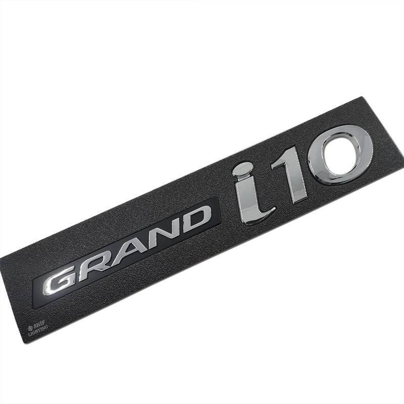 1pc Stiker Emblem Logo Grand I10 Pengganti Untuk Bagasi Mobil Hyundai Grand I10