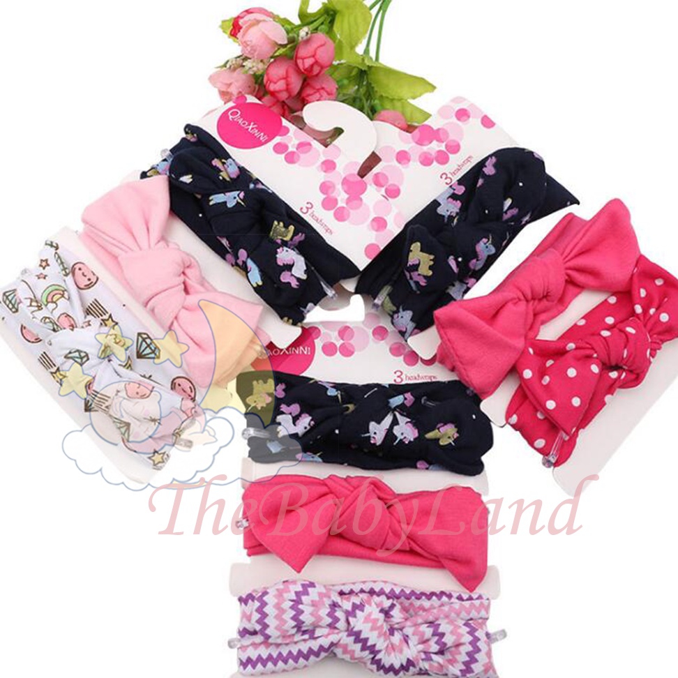 [1KG 26PCS] Babyland Set Bandana Bayi Dengan Model Ikatan Pita