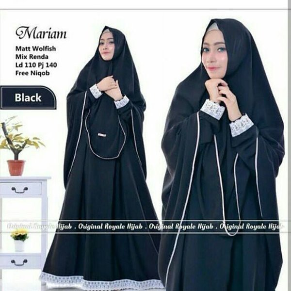 Baju Original ZH MARIYAM Maxi Dress Muslim Modern Panjang Hijab Fashion Perempuan Casual Gamis Trend