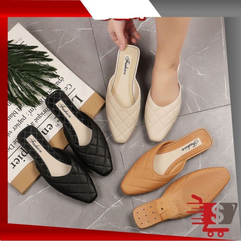 BPT - S932 Sandal Flat Shoes Polos / Flat Shoes Fashion Wanita / Flat Shoes Murah / Sandal Fashion