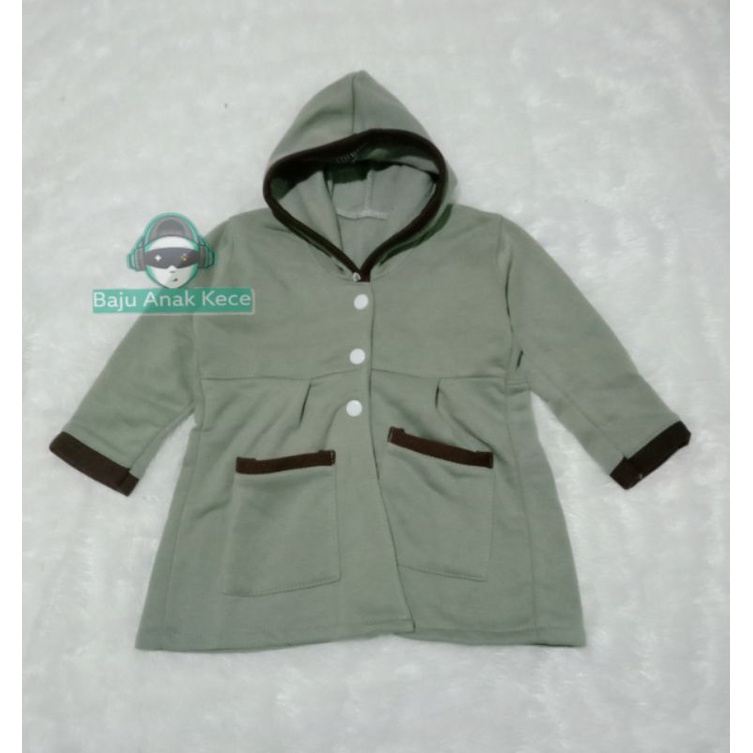 Jaket Anak Perempuan Gaya Korea Fleece Usia 1 2 3 Tahun Jaket Hoodie Anak Masa Kini