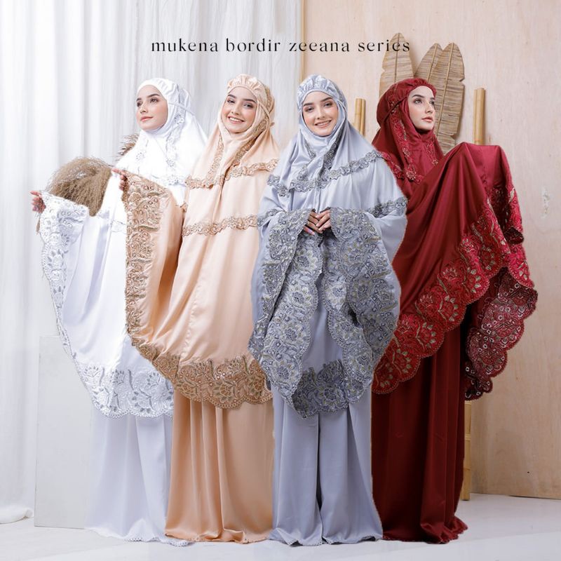 MUKENA DEWASA BORDIR ZEEANA/MUKENA PREMIUM MURAH/MUKENA TRAVEL/MUKENA DEWASA JUMBO