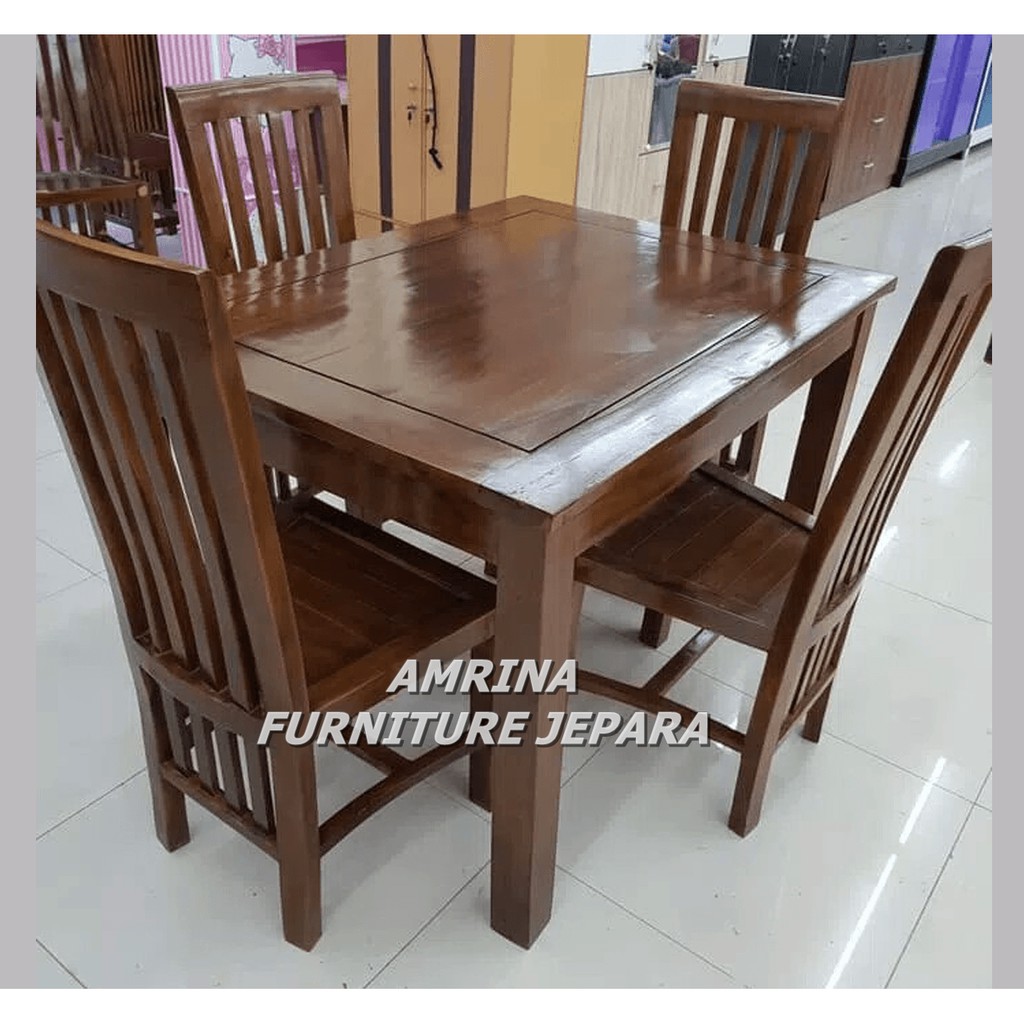 meja makan minimalis jati jepara, mebel jepara
