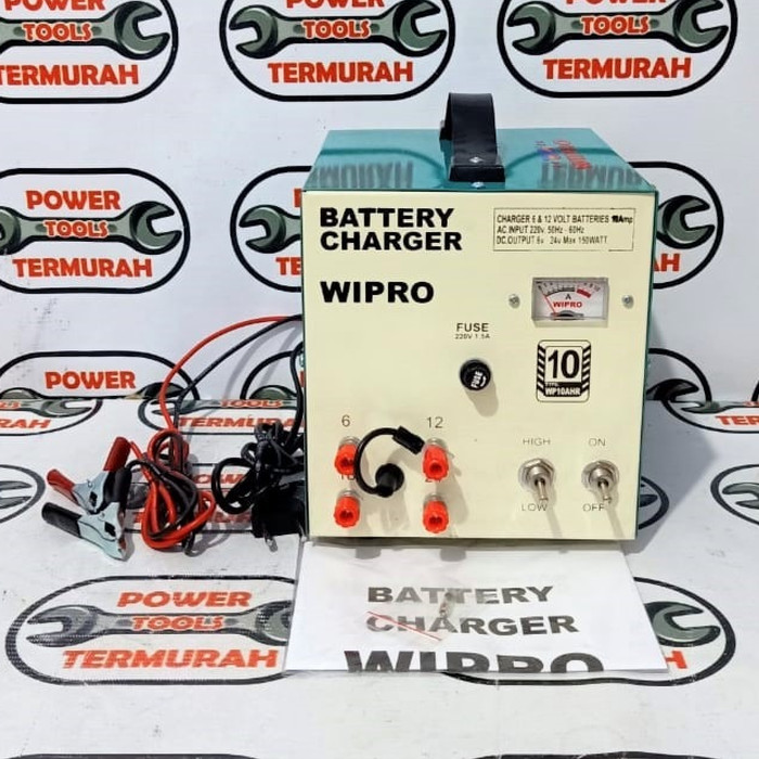 Charge Aki 10A WIPRO Battery Charger Accu WP 10 A Charger Aki Cas