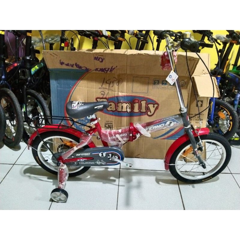 sepeda lipat Family 16 violet & touring