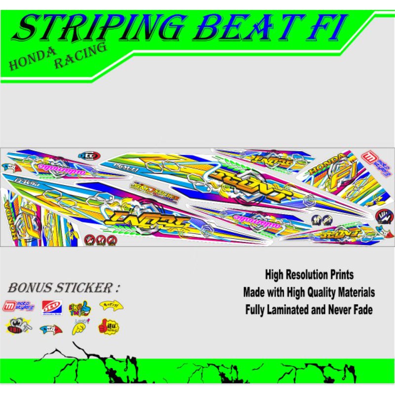 STRIPING MOTOR BEAT FI THAILOOK KARAKTER