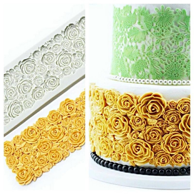 cetakan fondant lace cetakan fondant mawar cetakan bunga cetakan kue cokelat tool fondant mold