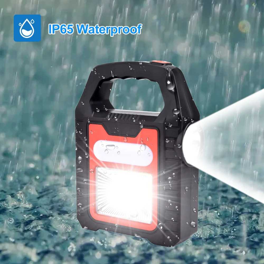 IDN TOOLS - VASTFIRE Senter Camping Lampu LED Solar Power Recharge COB - YD-878A