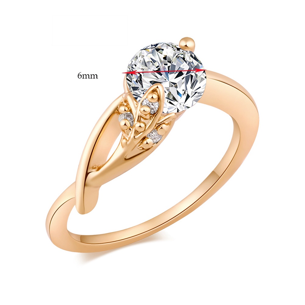 Hu Hu Hu Hu Hu Alat Bantu Pasang Kacamata♡ Cincin Lapis Emas Bentuk Bunga Aksen Cubic Zirconia Untuk Wanita